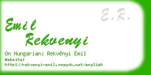 emil rekvenyi business card